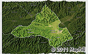 Satellite 3D Map of Xiuning, darken
