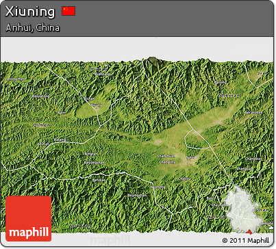 Satellite 3D Map of Xiuning
