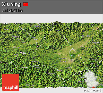 Satellite 3D Map of Xiuning