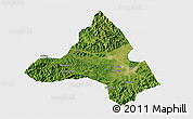 Satellite 3D Map of Xiuning, single color outside