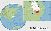 Savanna Style Location Map of Xiuning, highlighted parent region