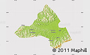 Physical Map of Xiuning, cropped outside