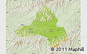 Physical Map of Xiuning, lighten