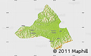 Physical Map of Xiuning, single color outside