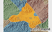 Political Map of Xiuning, semi-desaturated
