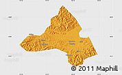 Political Map of Xiuning, single color outside