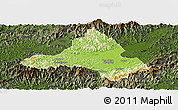 Physical Panoramic Map of Xiuning, darken