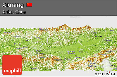 Physical Panoramic Map of Xiuning