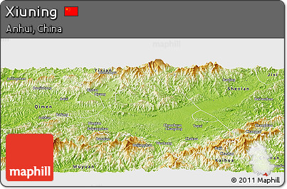 Physical Panoramic Map of Xiuning