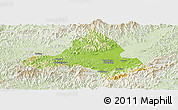 Physical Panoramic Map of Xiuning, lighten