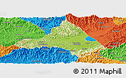 Physical Panoramic Map of Xiuning, political outside
