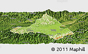 Physical Panoramic Map of Xiuning, satellite outside