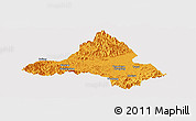 Political Panoramic Map of Xiuning, cropped outside