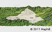 Shaded Relief Panoramic Map of Xiuning, satellite outside