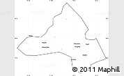 Blank Simple Map of Xiuning, cropped outside