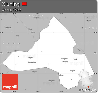 Gray Simple Map of Xiuning