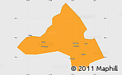 Political Simple Map of Xiuning, single color outside