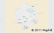 Classic Style 3D Map of Xuancheng, single color outside