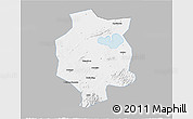 Gray 3D Map of Xuancheng, single color outside