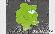 Physical 3D Map of Xuancheng, darken, desaturated