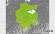 Physical 3D Map of Xuancheng, desaturated