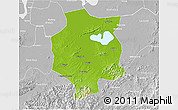 Physical 3D Map of Xuancheng, lighten, desaturated