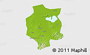 Physical 3D Map of Xuancheng, single color outside