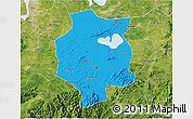 Political 3D Map of Xuancheng, satellite outside
