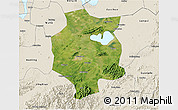 Satellite 3D Map of Xuancheng, shaded relief outside
