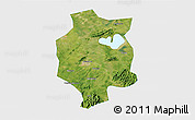 Satellite 3D Map of Xuancheng, single color outside