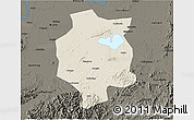 Shaded Relief 3D Map of Xuancheng, darken