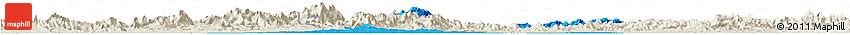Political Horizon Map of Xuancheng, shaded relief outside