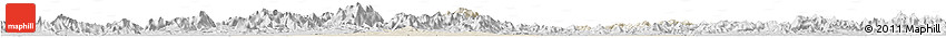 Shaded Relief Horizon Map of Xuancheng, desaturated