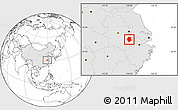 Blank Location Map of Xuancheng, highlighted country