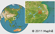 Satellite Location Map of Xuancheng