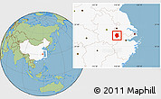 Savanna Style Location Map of Xuancheng, highlighted country