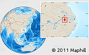 Shaded Relief Location Map of Xuancheng