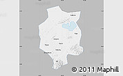 Gray Map of Xuancheng, single color outside
