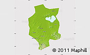 Physical Map of Xuancheng, cropped outside
