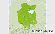 Physical Map of Xuancheng, lighten