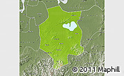 Physical Map of Xuancheng, semi-desaturated