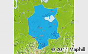 Political Map of Xuancheng, physical outside