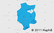 Political Map of Xuancheng, single color outside