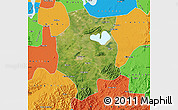 Satellite Map of Xuancheng, political outside