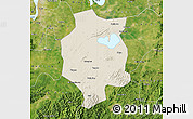 Shaded Relief Map of Xuancheng, satellite outside