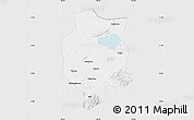 Silver Style Map of Xuancheng, single color outside