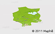 Physical Panoramic Map of Xuancheng, cropped outside