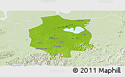 Physical Panoramic Map of Xuancheng, lighten