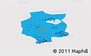 Political Panoramic Map of Xuancheng, cropped outside