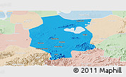 Political Panoramic Map of Xuancheng, lighten